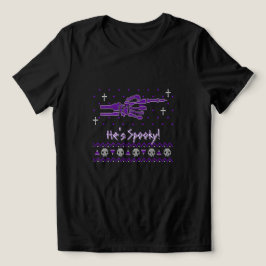 Triblenda "¡Él es espeluznante!" Camiseta de Halloween para
