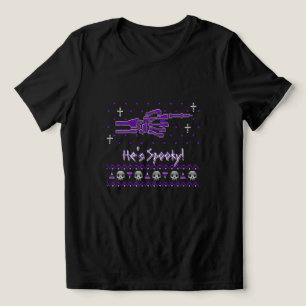 Triblenda "¡Él es espeluznante!" Camiseta de Halloween para 