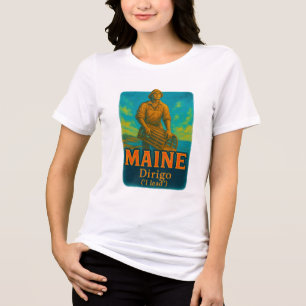 Triblenda ¡El vibrante diseño artístico de camiseta de Maine