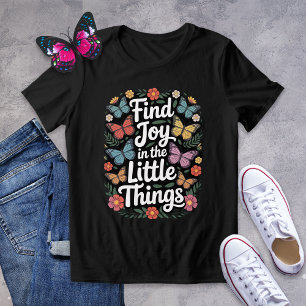 Triblenda Encuentra alegría en la camiseta mariposa de las p