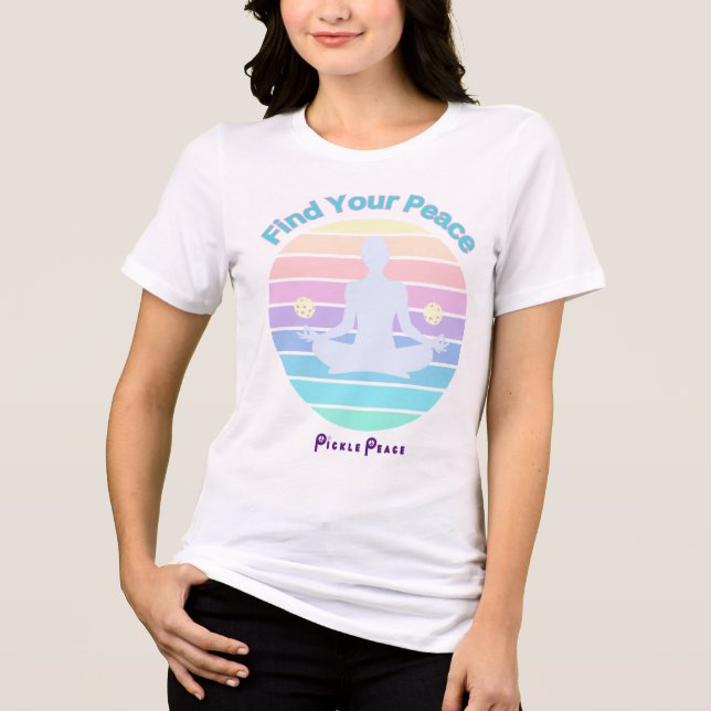 Triblenda Encuentra tu camiseta de paz de Pickle Peace (Anverso)