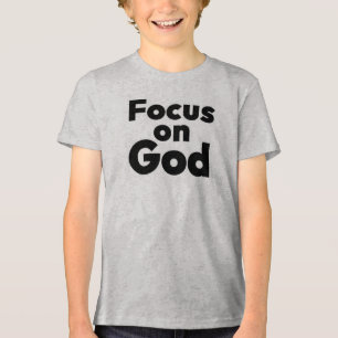 Triblenda Enfoque en Dios - Inspiradora camiseta de Personal