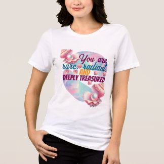 Triblenda "Eres Rara & Radiante" Camiseta Inspiradora para M