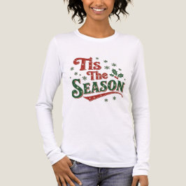 Triblenda Es la temporada minimalista camiseta Santa navideñ