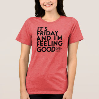 Triblenda Es viernes, camiseta divertida de color claro sin
