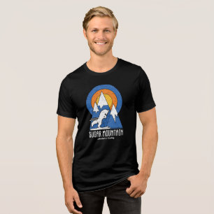 Triblenda Esquí de la montaña del azúcar Retro Camiseta de F