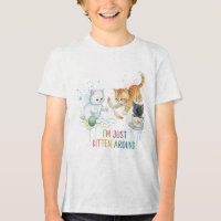 "Estoy Solo Jugando con Gatitos" Camiseta de Pun c