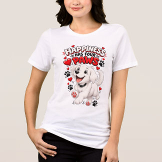 Triblenda Felicidad Tiene Cuatro Patas Camiseta Perro Lindo