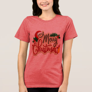 Triblenda Feliz Diseño de Navidad para camiseta de Regalos d
