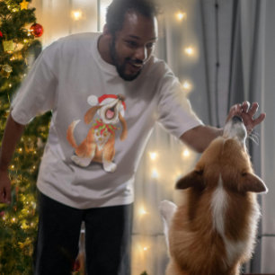 Triblenda Feliz Navidad Howl-i-days perro cantando camiseta