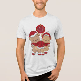 Triblenda Feliz navidad Tri-mezcla camiseta