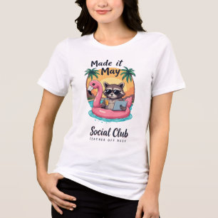 Triblenda Feliz último día de la camiseta escolar,