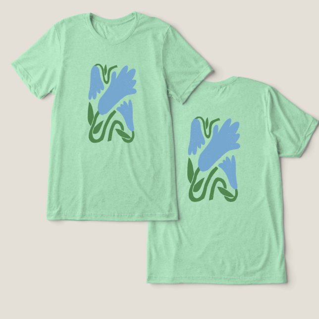 Triblenda Flor Hermosamente Olía Camiseta (Diseño Anverso y Reverso)