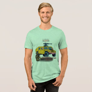 Triblenda Fuerza a través de la camiseta tri-blend verde del