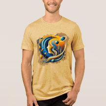 Fusión abstracta - Camiseta de arte digital de med