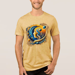Triblenda Fusión abstracta - Camiseta de arte digital de med