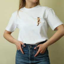 Gata Calico Divertida Aguanta Camiseta