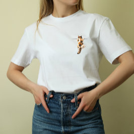 Triblenda Gata Calico Divertida Aguanta Camiseta