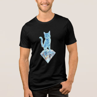 Triblenda Gato de Cristal Sobre Camiseta de Diamante