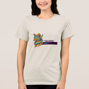 Triblenda "Gato Techno - Camiseta Funky Futurista"