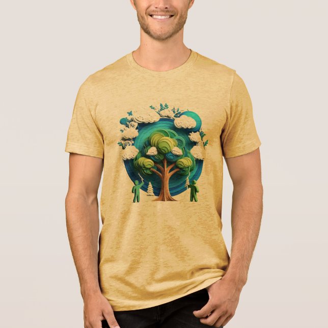 Triblenda Guardar el diseño de la camiseta del árbol (Anverso)