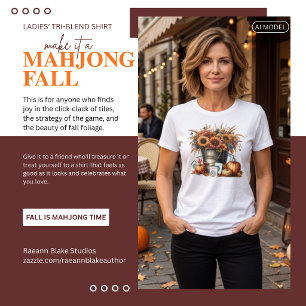 Triblenda Haz que sea una camiseta tri-blend de Mahjong Fall