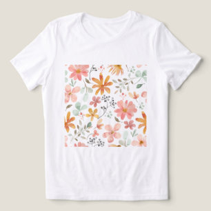 Triblenda Haz tu propia camiseta Flores Artsy Cargar imagen