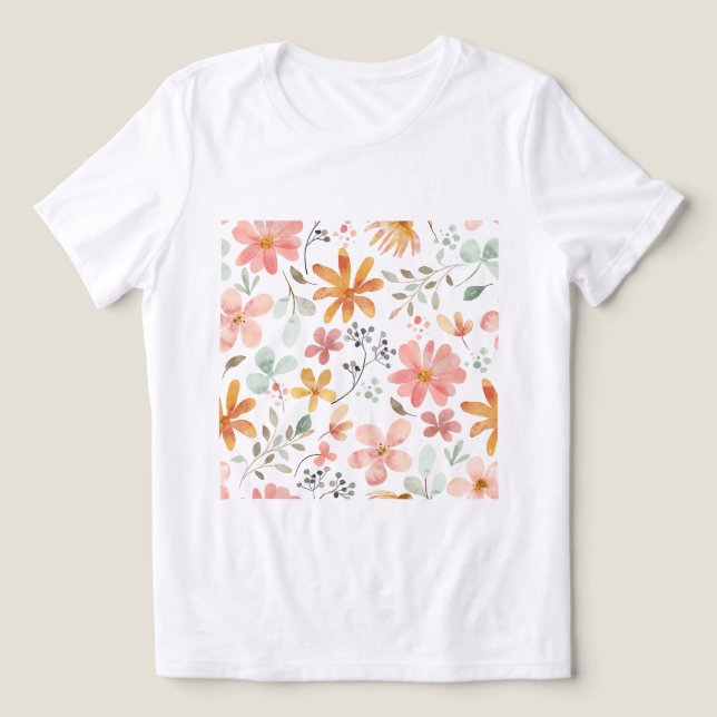 Triblenda Haz tu propia camiseta Flores Artsy Cargar imagen (Diseño delantero )