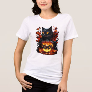 Triblenda Hex, la camiseta de gato negro de Halloween