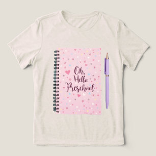 Triblenda Hola mujeres preescolares de vuelta a la camiseta