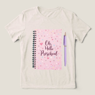 Triblenda Hola mujeres preescolares de vuelta a la camiseta