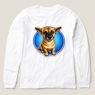 Triblenda Ilustración de perro de dibujos animados camiseta