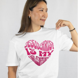 Triblenda Jesucristo es mi camiseta con forma de corazón de 