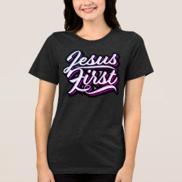 Triblenda Jesucristo primera rosca y morada camiseta