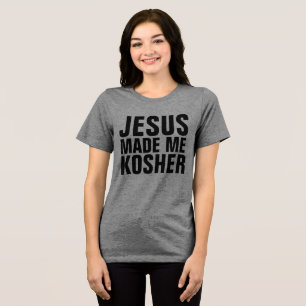 Triblenda JESÚS ME HIZO KOSHER, Camiseta judía mesiánica