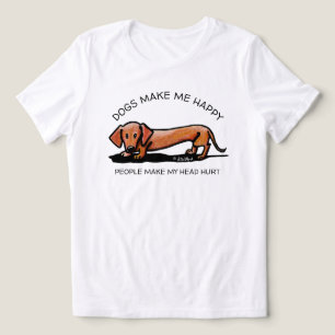 Triblenda KiniArt Dachshund Perro adora la camiseta