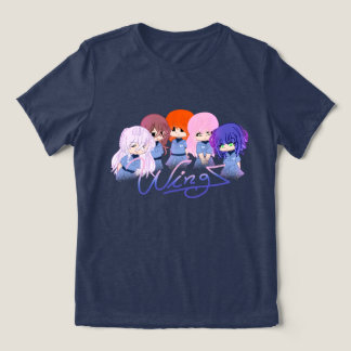 Triblenda La camiseta tri-mezcla de los personajes mirando f