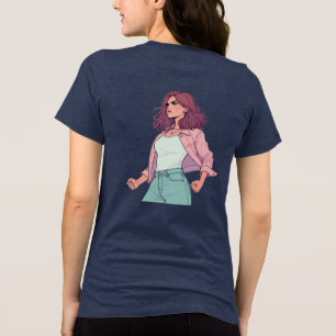TRIBLENDA "LA CHICA BRAVA" CAMISETA ROJA - ESPALDA DE LATINA