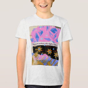 Triblenda La Luz Comienza Dentro - Camiseta Infantil Rosa y