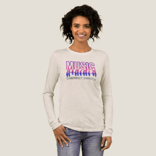 Triblenda La Música Une a la Gente   Camiseta Manga Larga Mu