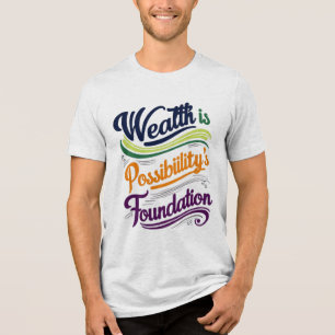 Triblenda La riqueza es la camiseta de la Fundación de la Po