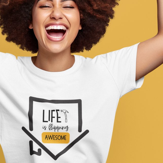 Triblenda La Vida Está Cayendo Impresionante Camiseta De Car (This fun, "Life is flipping awesome" tri-blend t-shirt would make the perfect gift! )