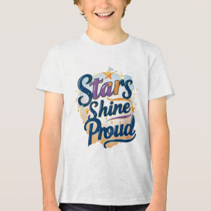 Triblenda Las estrellas brillan con la orgullosa camiseta - 