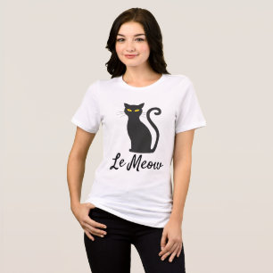 Triblenda LE MEOW Camiseta CAT NEGRA