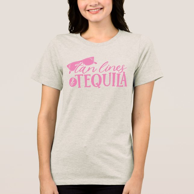Triblenda Líneas de Bronceado y Camiseta de Citatorio de Teq (Anverso)