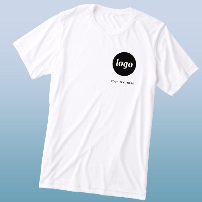 Triblenda Logotipo simple y camiseta comercial con texto (Simple logo with custom text business branding promotional triblend t-shirt)