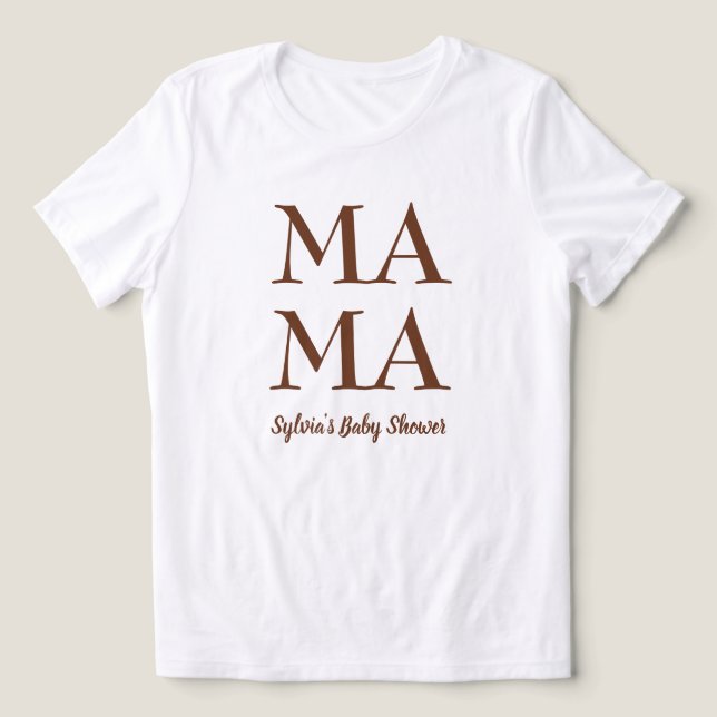 Triblenda Madre linda para ser camiseta de una mujer con duc (Diseño delantero )