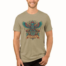 Majestuosa Camiseta de Cultura Tribal Águila de He