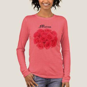 Triblenda Mamá camiseta Tee de una mujer rosa