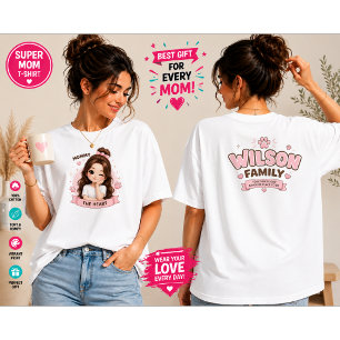 Triblenda Mamá - Diseño de camiseta familiar lindo